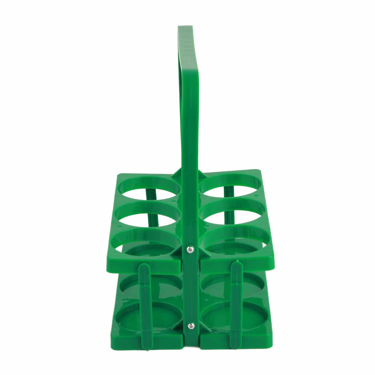 Portable Beer Bottle Rack Pure Color Foldable Beverage Storage Rack Picnic Beer Handle Basket Green