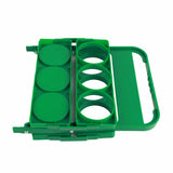 Portable Beer Bottle Rack Pure Color Foldable Beverage Storage Rack Picnic Beer Handle Basket Green - 45-Degree Angle