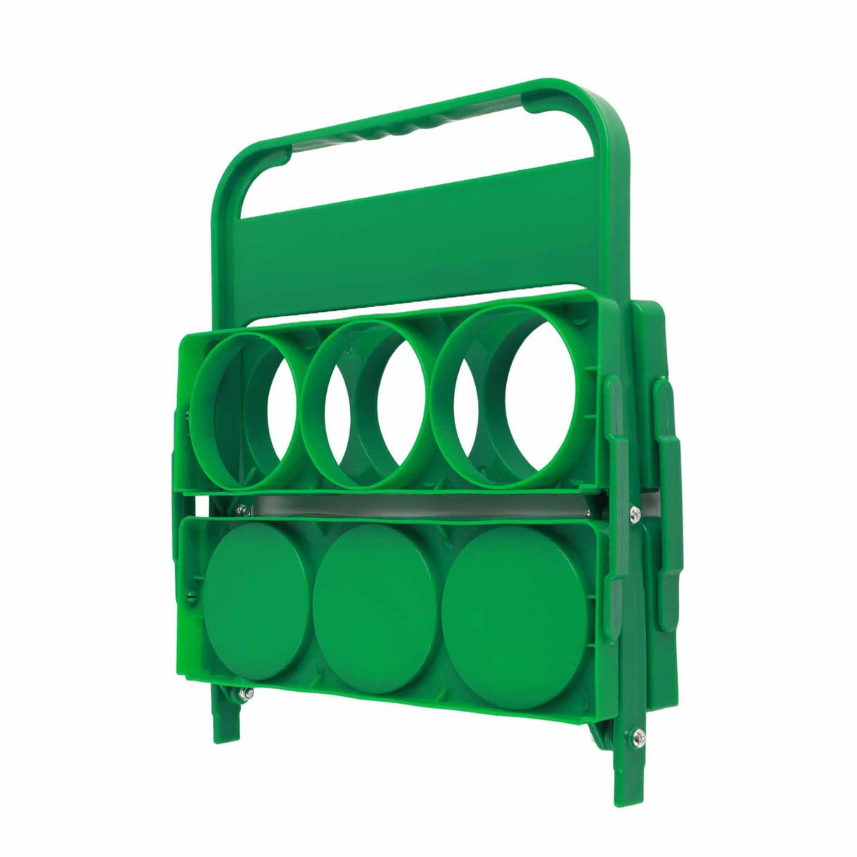Portable Beer Bottle Rack Pure Color Foldable Beverage Storage Rack Picnic Beer Handle Basket Green