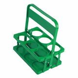 Portable Beer Bottle Rack Pure Color Foldable Beverage Storage Rack Picnic Beer Handle Basket Green - Low Angle