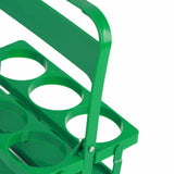 Portable Beer Bottle Rack Pure Color Foldable Beverage Storage Rack Picnic Beer Handle Basket Green