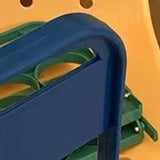Portable Beer Bottle Rack Pure Color Foldable Beverage Storage Rack Picnic Beer Handle Basket Blue - Front View