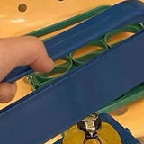 Portable Beer Bottle Rack Pure Color Foldable Beverage Storage Rack Picnic Beer Handle Basket Blue