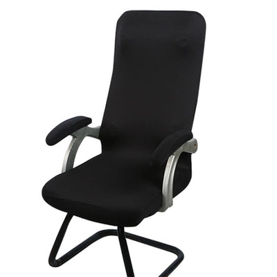 1 Pair Chair Arm Covers with Sponge Soft Breathable Safe Office Chair Armrest Cover Set for Working Home Black Sponge Type 35x9cm/13.8x3.5in