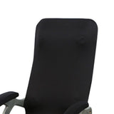 1 Pair Chair Arm Covers with Sponge Soft Breathable Safe Office Chair Armrest Cover Set for Working Home Black Sponge Type 35x9cm/13.8x3.5in - Front View