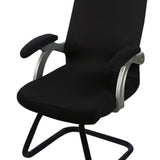 1 Pair Chair Arm Covers with Sponge Soft Breathable Safe Office Chair Armrest Cover Set for Working Home Black Sponge Type 35x9cm/13.8x3.5in
