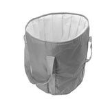 Foldable Foot Tub Polyester Double Layer Collapsible Camping Bucket with Storage Bag for Outdoor Grey - Top-Down View