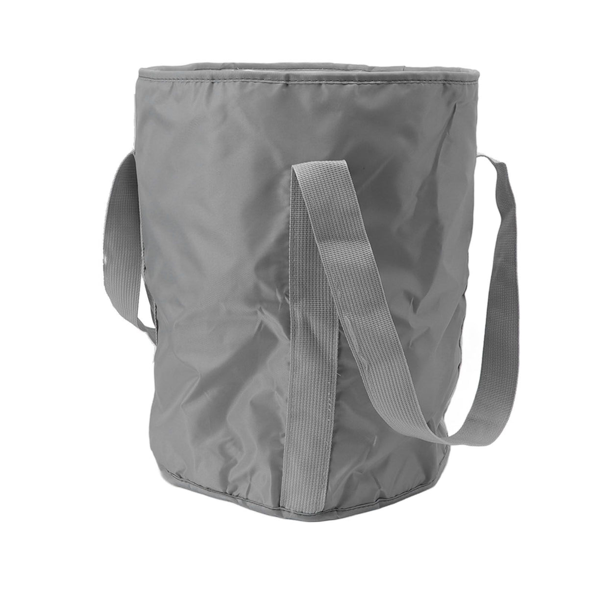 Foldable Foot Tub Polyester Double Layer Collapsible Camping Bucket with Storage Bag for Outdoor Grey
