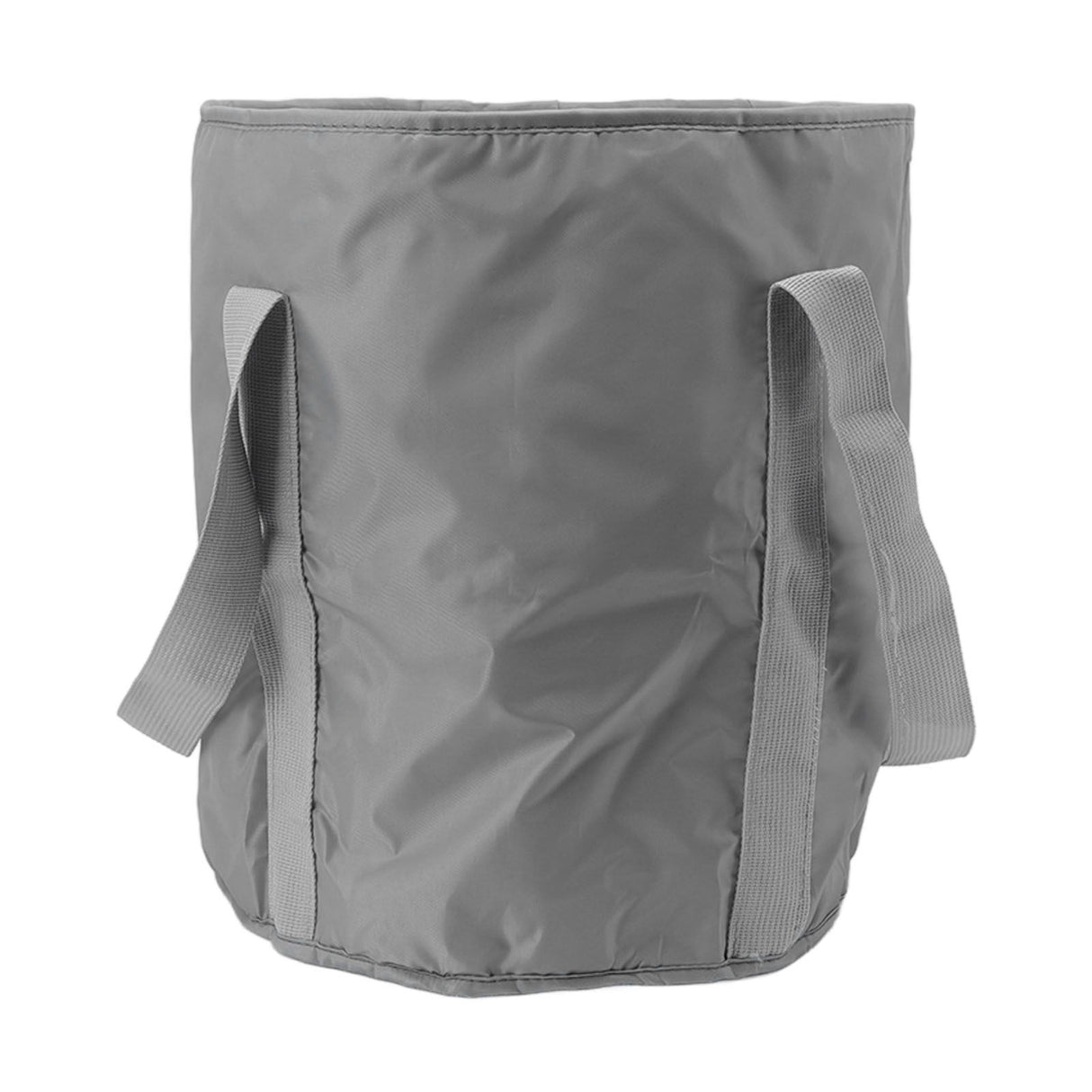 Foldable Foot Tub Polyester Double Layer Collapsible Camping Bucket with Storage Bag for Outdoor Grey