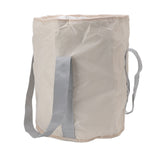 Foldable Foot Tub Polyester Double Layer Collapsible Camping Bucket with Storage Bag for Outdoor Beige