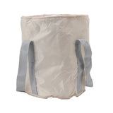 Foldable Foot Tub Polyester Double Layer Collapsible Camping Bucket with Storage Bag for Outdoor Beige