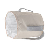 Foldable Foot Tub Polyester Double Layer Collapsible Camping Bucket with Storage Bag for Outdoor Beige - Low Angle