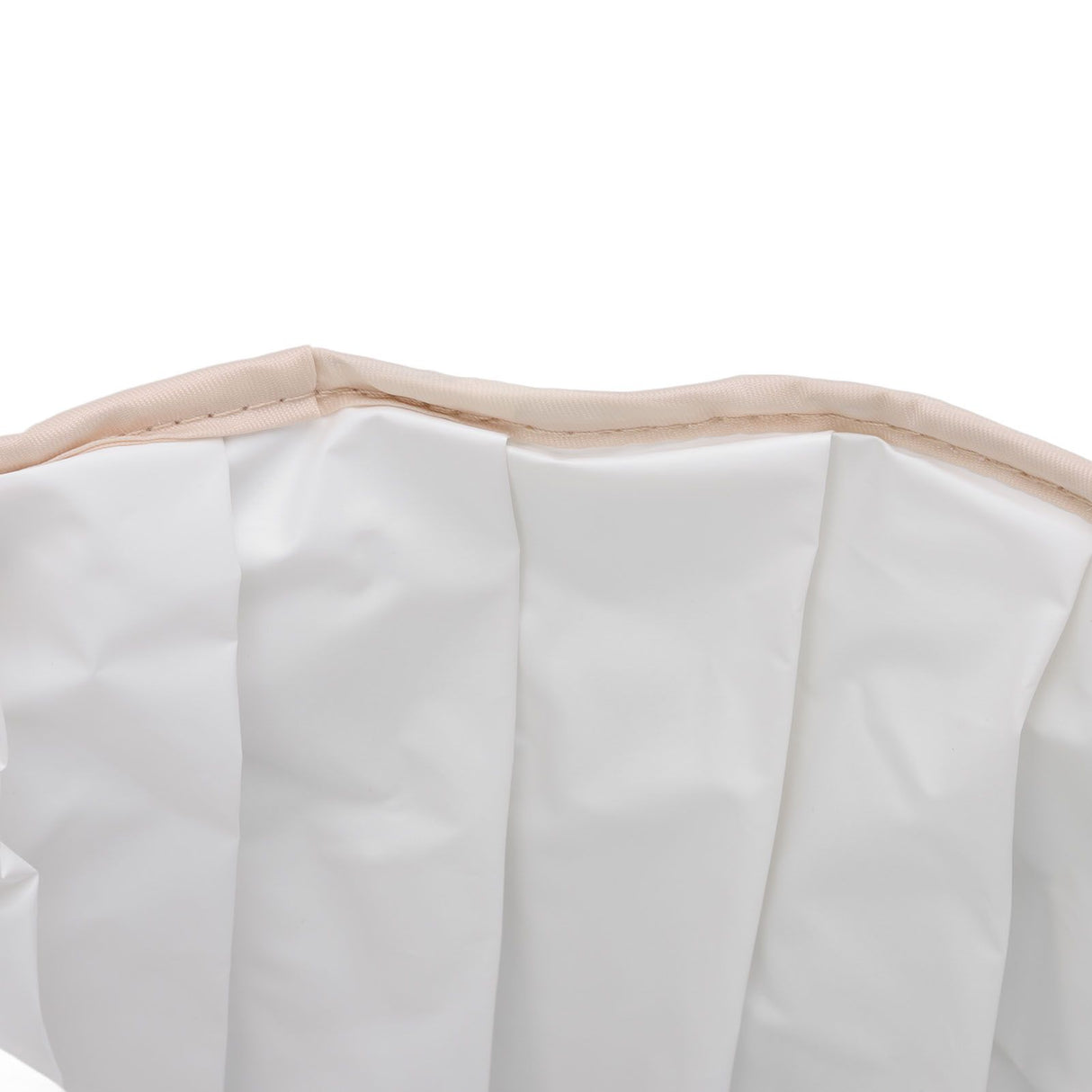 Foldable Foot Tub Polyester Double Layer Collapsible Camping Bucket with Storage Bag for Outdoor Beige