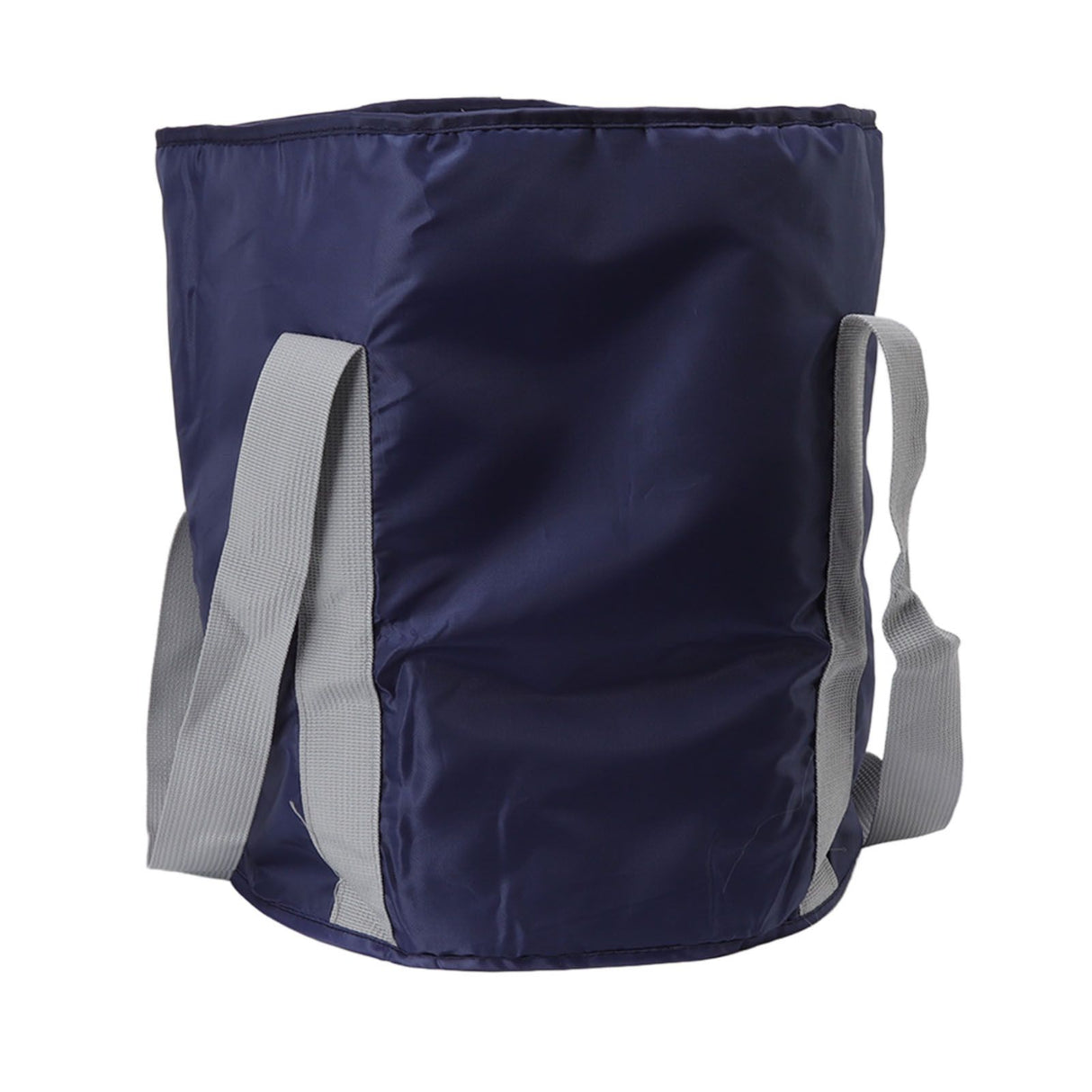 Foldable Foot Tub Polyester Double Layer Collapsible Camping Bucket with Storage Bag for Outdoor Navy Blue