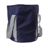 Foldable Foot Tub Polyester Double Layer Collapsible Camping Bucket with Storage Bag for Outdoor Navy Blue - Top-Down View