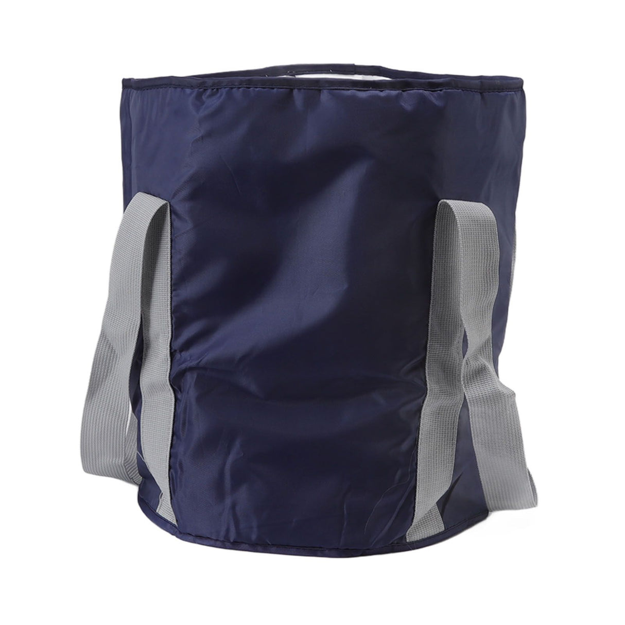 Foldable Foot Tub Polyester Double Layer Collapsible Camping Bucket with Storage Bag for Outdoor Navy Blue