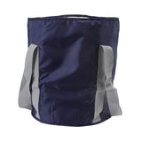 Foldable Foot Tub Polyester Double Layer Collapsible Camping Bucket with Storage Bag for Outdoor Navy Blue