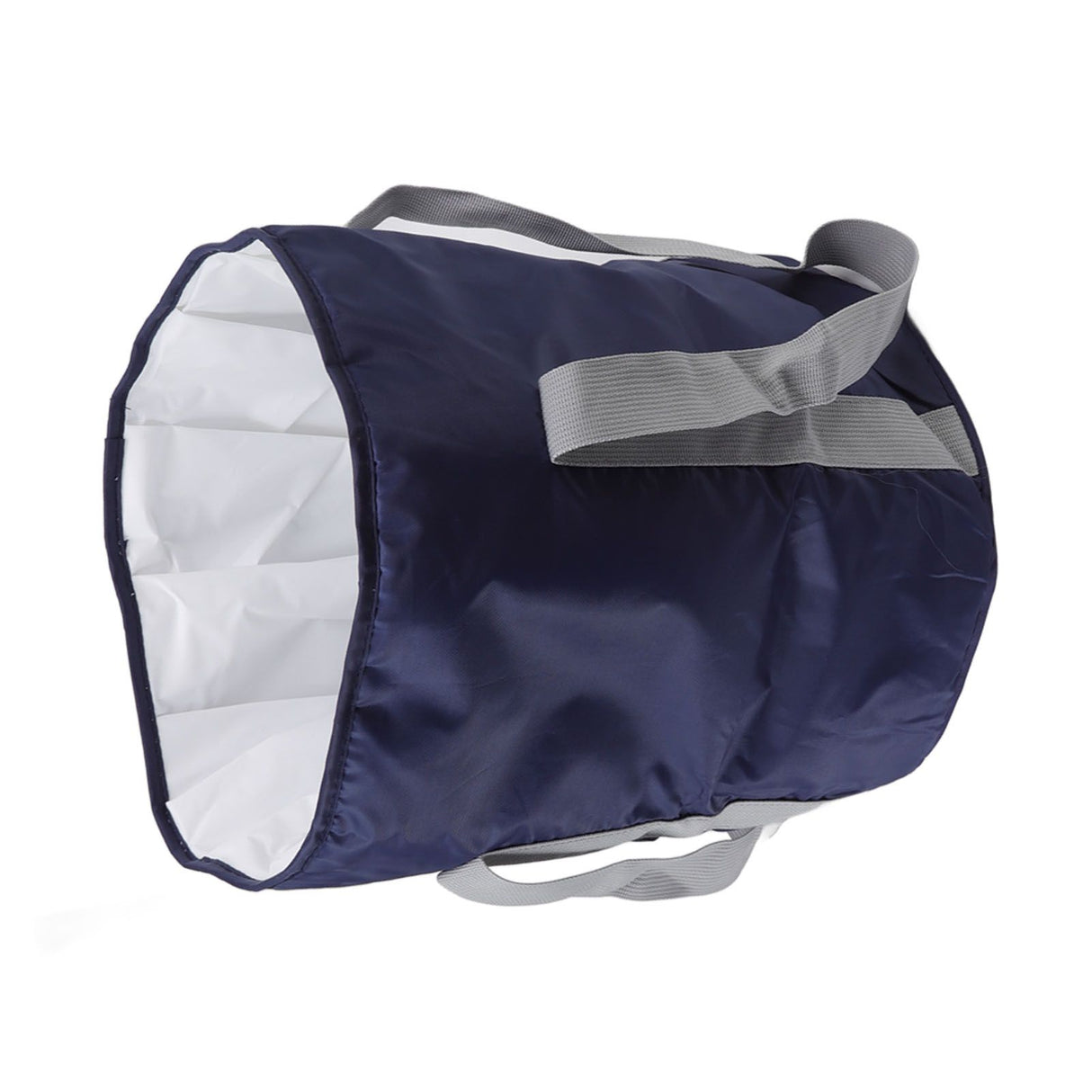 Foldable Foot Tub Polyester Double Layer Collapsible Camping Bucket with Storage Bag for Outdoor Navy Blue