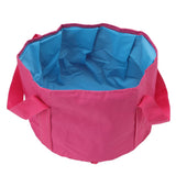 Collapsible Camping Bucket Multifunctional Portable Double Layer Foldable Water Container for Fishing Foot Soaking - Rear View
