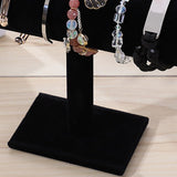 Jewelry Display Stand Simple Fashionable Bracelet Scrunchies Holder for Home Jewelry Store Showcase Black Single Row