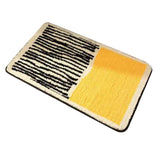 Carpet Rectangular Anti Skid Thickened Comfortable Moisture Absorbing Washable Rug for Entrance Yellow 40 X 60cm