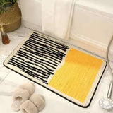 Carpet Rectangular Anti Skid Thickened Comfortable Moisture Absorbing Washable Rug for Entrance Yellow 40 X 60cm - 45-Degree Angle
