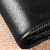 PU Leather Men Wallet Zipper No Degaussing Multi Screens Vertical Vintage Male Wallet for Travelling Working Black - Side View