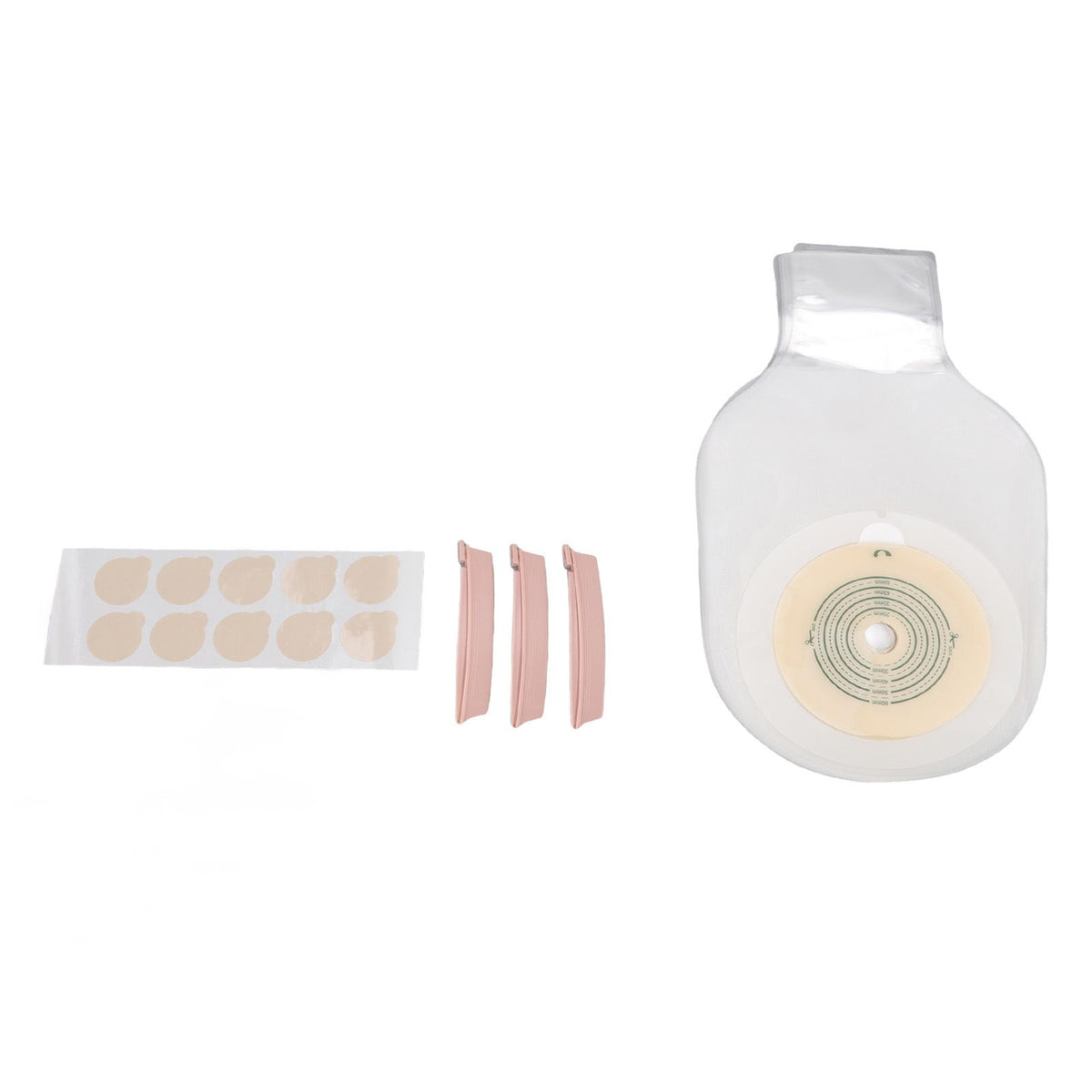 10pcs Colostomy Bags Double Layer Glue One Piece Molding Drainable Pouches for Ostomy Ileostomy Stoma Care 25mm to 60mm
