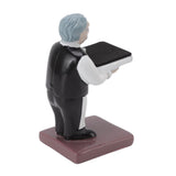 Watch Display Stand Resin Cute Figure Model Modern Multifunctional Watch Holder Rack for Jewelry Necklace Bracelet Old Housekeeper S - Front View