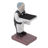 Watch Display Stand Resin Cute Figure Model Modern Multifunctional Watch Holder Rack for Jewelry Necklace Bracelet Old Housekeeper S - Rear View