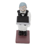 Watch Display Stand Resin Cute Figure Model Modern Multifunctional Watch Holder Rack for Jewelry Necklace Bracelet Old Housekeeper L - Side View