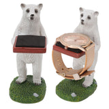 Resin Watch Stand Handmade Figurine Model Decorative Watch Display Stand for Home Polar Bear