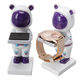 Resin Watch Stand Handmade Figurine Model Decorative Watch Display Stand for Home White Bear - Extra Image