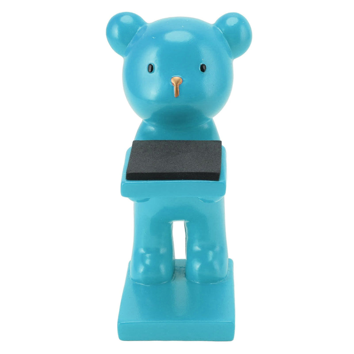 Bear Watch Stand Handcrafted Three Dimensional Modern Style Resin Watch Display Stand for Home Office Blue