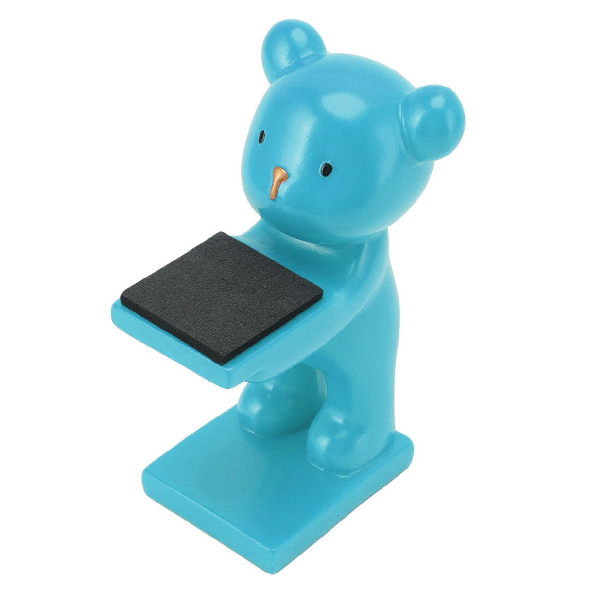 Bear Watch Stand Handcrafted Three Dimensional Modern Style Resin Watch Display Stand for Home Office Blue