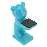 Bear Watch Stand Handcrafted Three Dimensional Modern Style Resin Watch Display Stand for Home Office Blue
