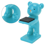 Bear Watch Stand Handcrafted Three Dimensional Modern Style Resin Watch Display Stand for Home Office Blue