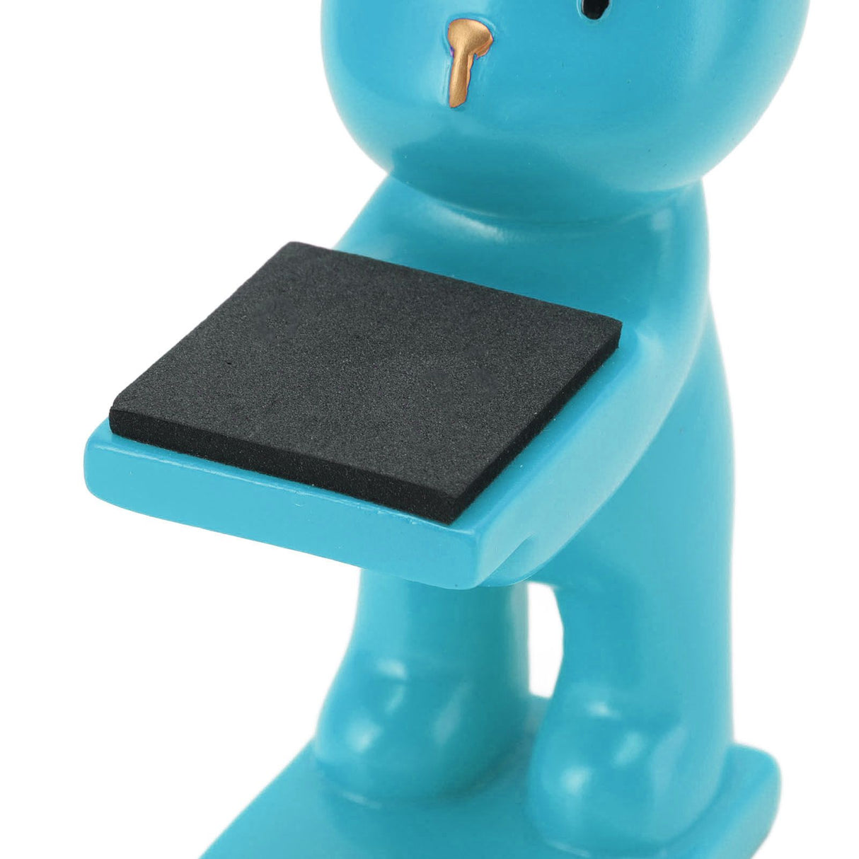 Bear Watch Stand Handcrafted Three Dimensional Modern Style Resin Watch Display Stand for Home Office Blue