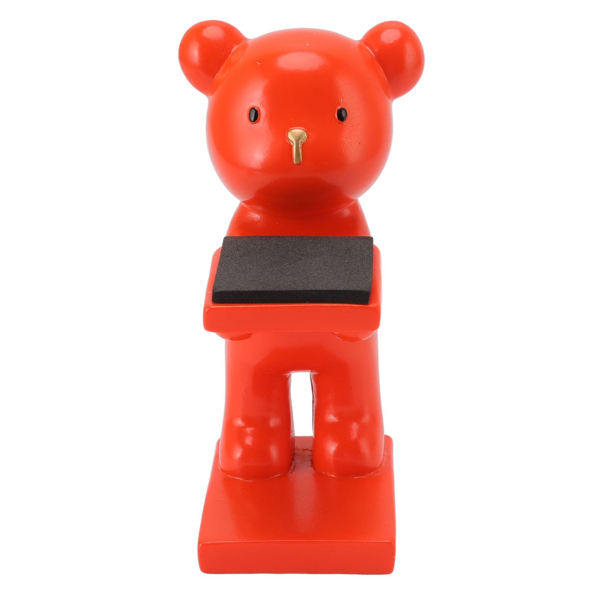 Bear Watch Stand Handcrafted Three Dimensional Modern Style Resin Watch Display Stand for Home Office Orange