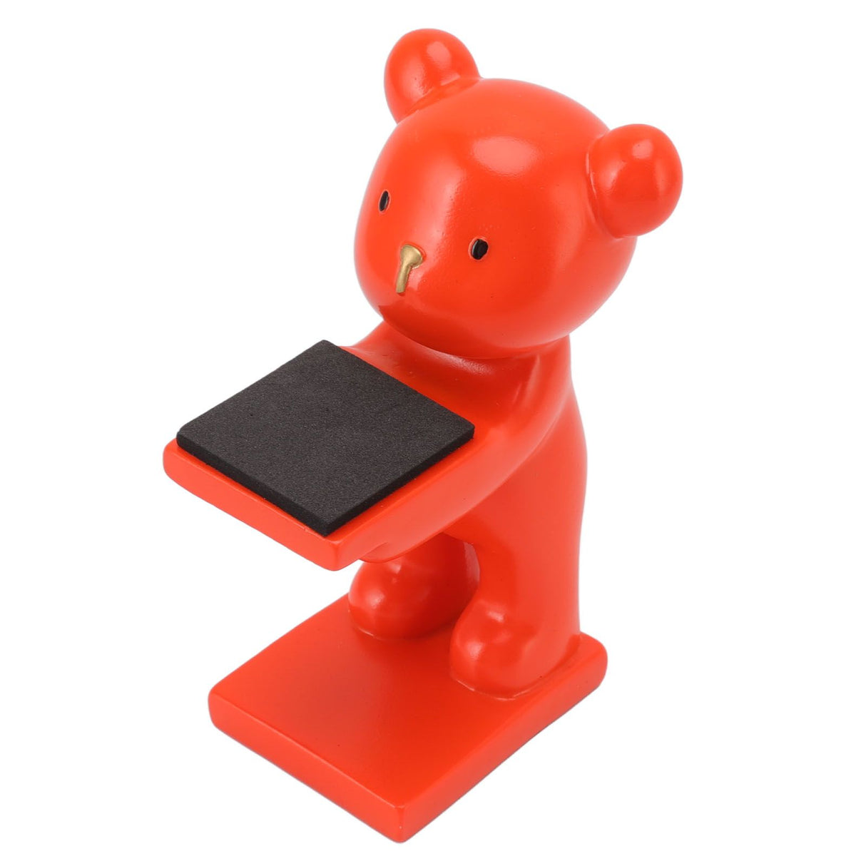 Bear Watch Stand Handcrafted Three Dimensional Modern Style Resin Watch Display Stand for Home Office Orange
