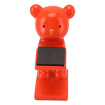 Bear Watch Stand Handcrafted Three Dimensional Modern Style Resin Watch Display Stand for Home Office Orange