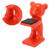 Bear Watch Stand Handcrafted Three Dimensional Modern Style Resin Watch Display Stand for Home Office Orange