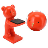 Bear Watch Stand Handcrafted Three Dimensional Modern Style Resin Watch Display Stand for Home Office Orange
