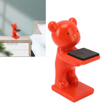 Bear Watch Stand Handcrafted Three Dimensional Modern Style Resin Watch Display Stand for Home Office Orange - Extra Image