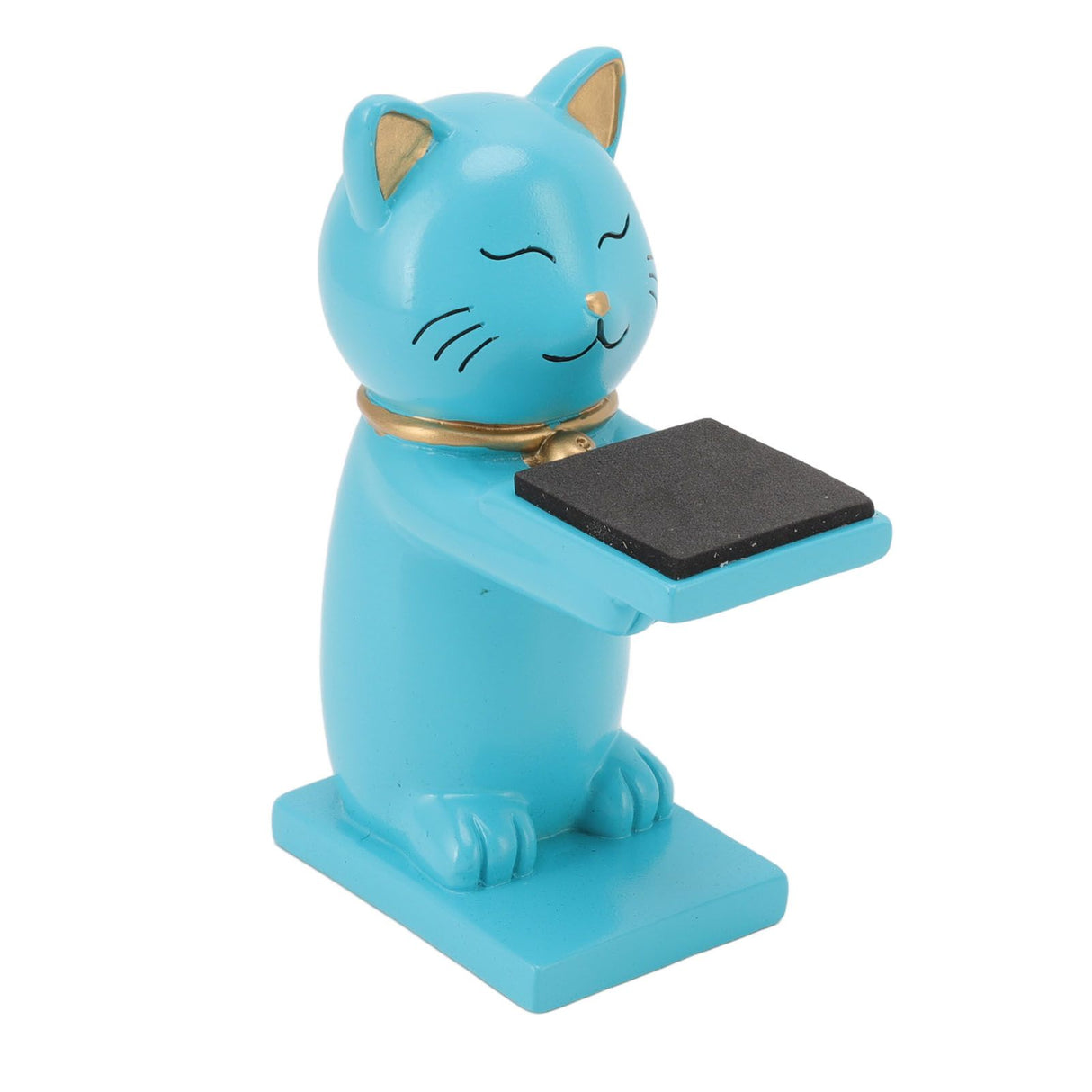 Watch Display Stand Cat Figurine Resin Watch Holder Decoration Storage Rack for Jewelry Bracelet Necklace Blue
