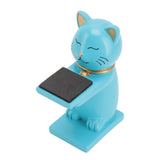 Watch Display Stand Cat Figurine Resin Watch Holder Decoration Storage Rack for Jewelry Bracelet Necklace Blue - Close-Up Angle