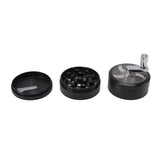 4 Layers Hand Crank Spices Grinder Zinc Alloy 60mm Manual Spice Grinder with Filter