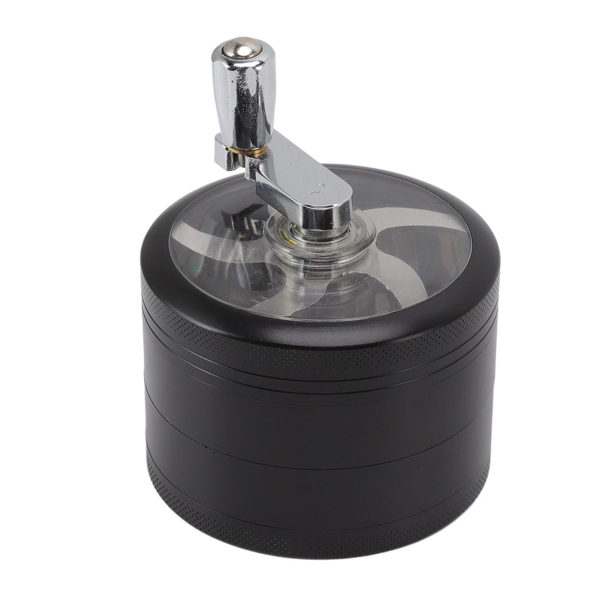 4 Layers Hand Crank Spices Grinder Zinc Alloy 60mm Manual Spice Grinder with Filter