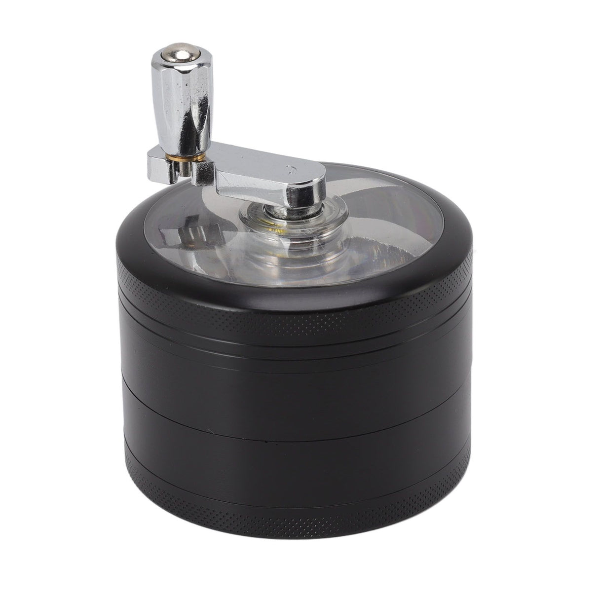 4 Layers Hand Crank Spices Grinder Zinc Alloy 60mm Manual Spice Grinder with Filter