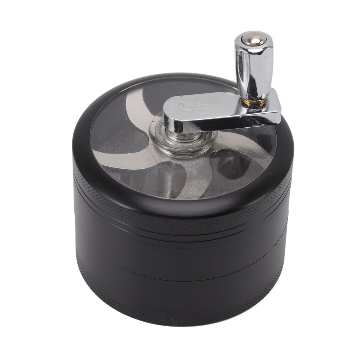 4 Layers Hand Crank Spices Grinder Zinc Alloy 60mm Manual Spice Grinder with Filter